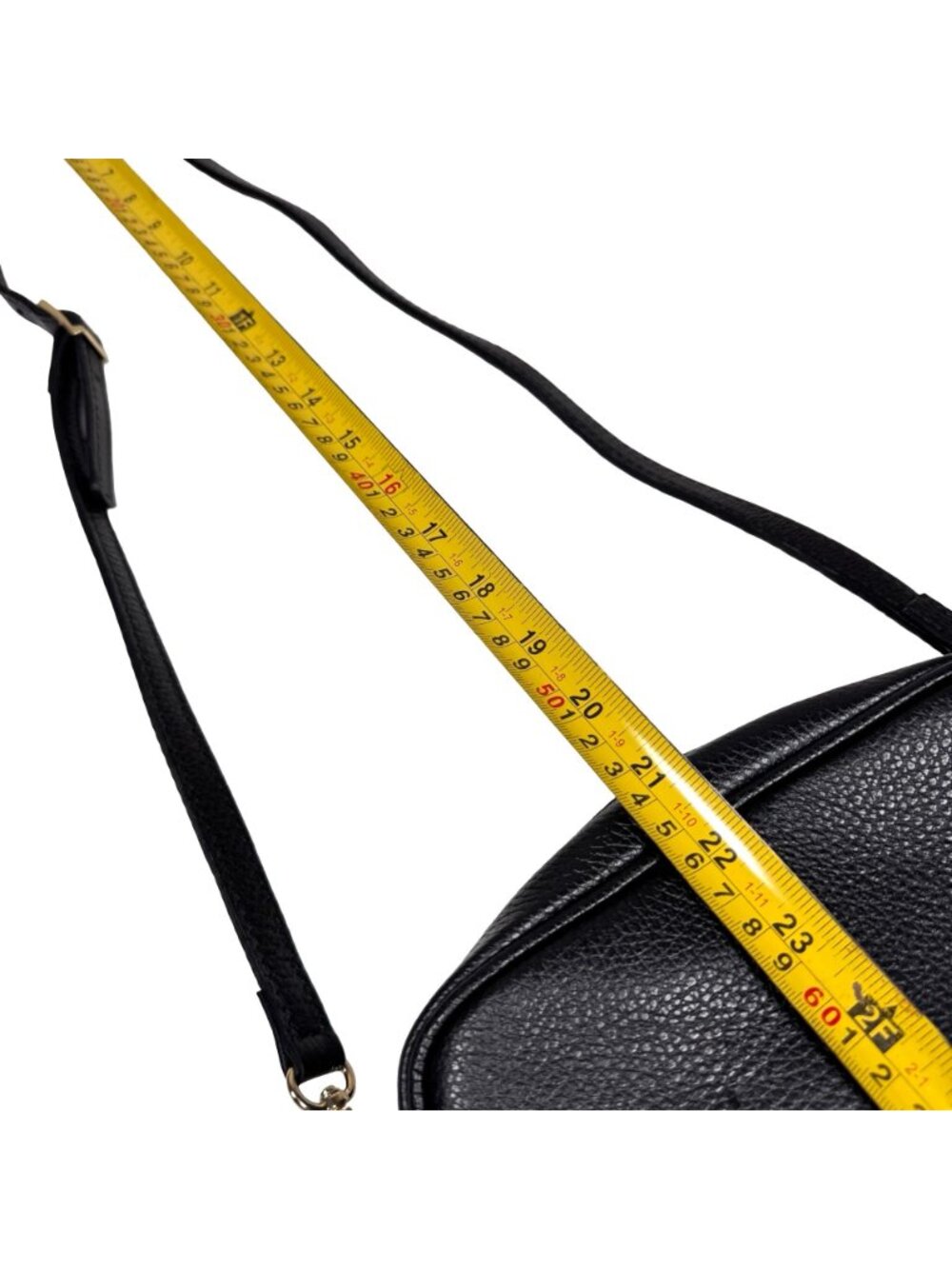 Borse in Pelle Italian Leather Crossbody Camera Bag Black Tassel Preppy - Picture 15 of 16